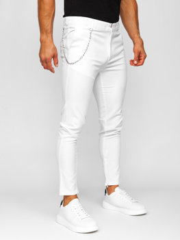 Бели мъжки чино панталони Bolf 0059