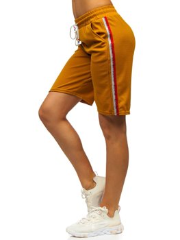 Къси дамски панталони цвят камел Bolf YW01022