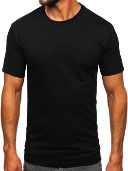 Мъжка тениска без принт черна Bolf 14291