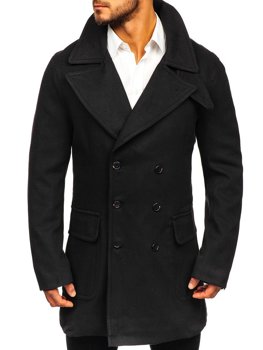 Мъжко зимно палто черно Bolf 1048