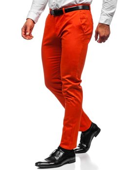 Оранжеви мъжки чино панталони Bolf 1143