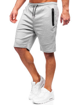 Сиви къси мъжки спортни панталони Bolf 8K929