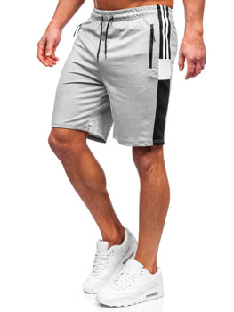 Сиви мъжки спортни къси панталони Bolf 68040