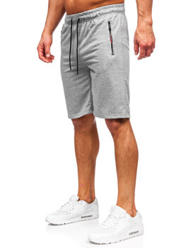 Сиви мъжки спортни къси панталони  Bolf JX800