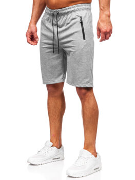 Сиви мъжки спортни къси панталони  Bolf JX805