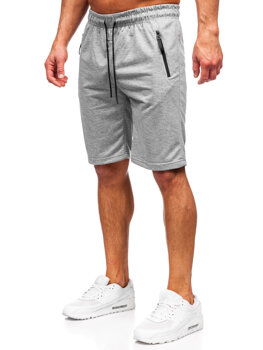 Сиви мъжки спортни къси панталони  Bolf JX806