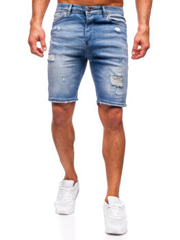 Сини мъжки дънкови къси панталони Bolf 0367