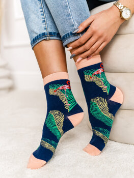 Тъмносини дамски чорапи Bolf WQ7634-5