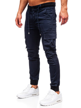 Тъмносини карго джогинг панталони за мъже Bolf MP0208BS