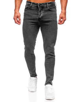 Черен мъжки дънков панталон regular fit Bolf 6026