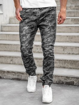 Черни мъжки джогър панталони камуфлаж Bolf RB9489DT