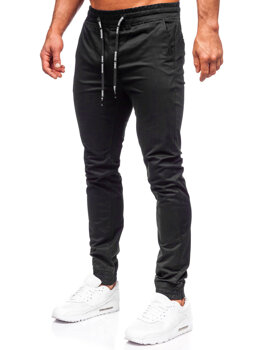 Черни панталони трикотажни мъжки джогъри Bolf KA6078