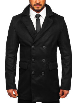 Черно зимно мъжко палто Bolf 79B3-073