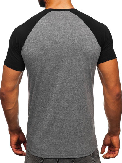 Графитенo-черна мъжка тениска Bolf 8T82