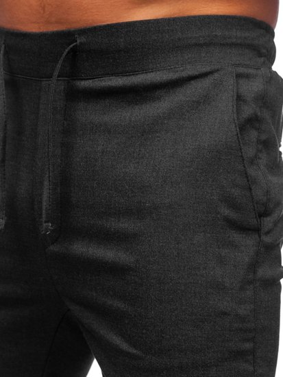Графитни мъжки джогинг панталони от текстил Bolf 0011