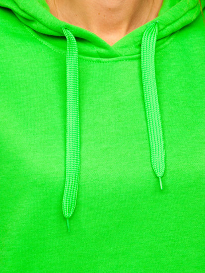Дамски суитшърт зелен с джоб тип кенгуру Bolf W02B