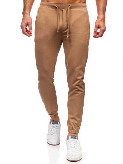 Камел мъжки джогинг панталони от текстил Bolf 0011