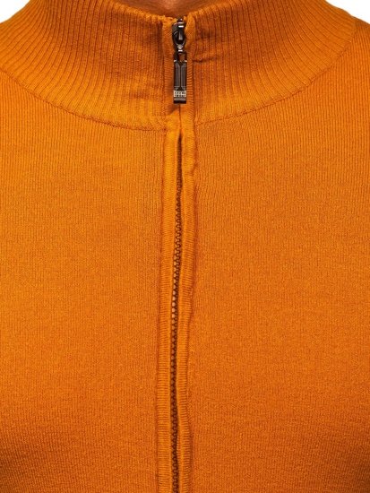 Камел с цип мъжки пуловер Bolf YY07