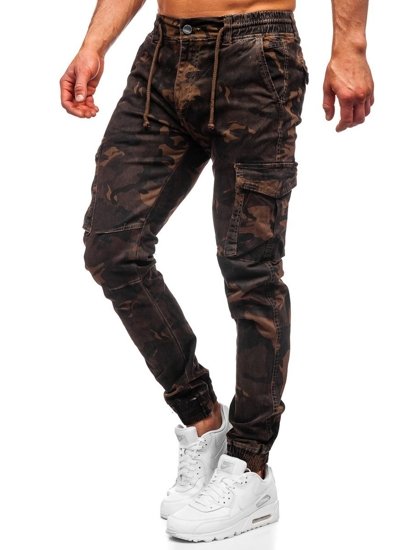 Кафяви мъжки джогър панталони с карго джобове Bolf CT6017