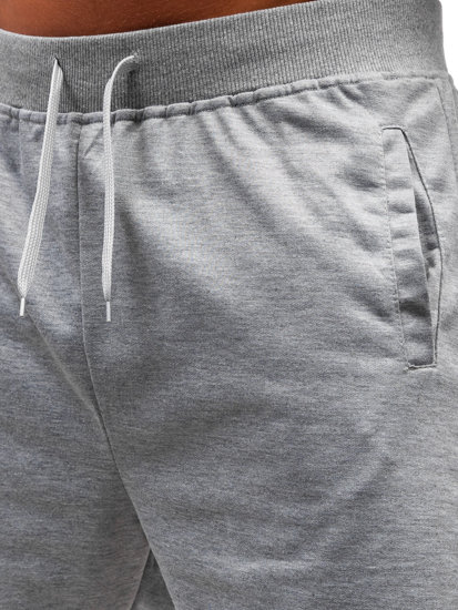Мъжки къси трикотажни панталони сиви Bolf DK01