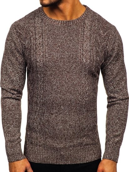 Мъжки пуловер кафяв Bolf H1937