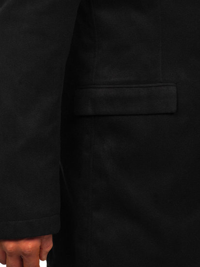 Мъжко зимно палто черно Bolf 1047