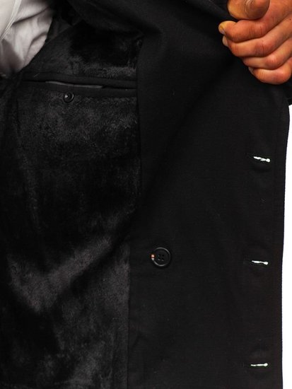 Мъжко зимно палто черно Bolf 1048
