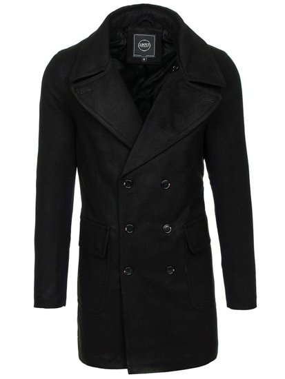 Мъжко зимно палто черно Bolf 1048B