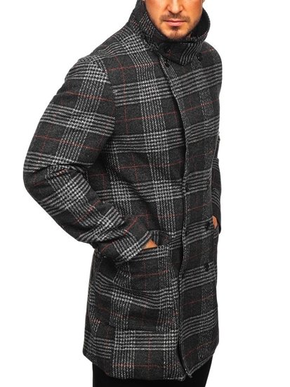 Мъжко зимно палто черно Bolf 1116