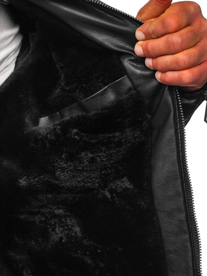 Мъжко кожено яке черно Bolf 92531