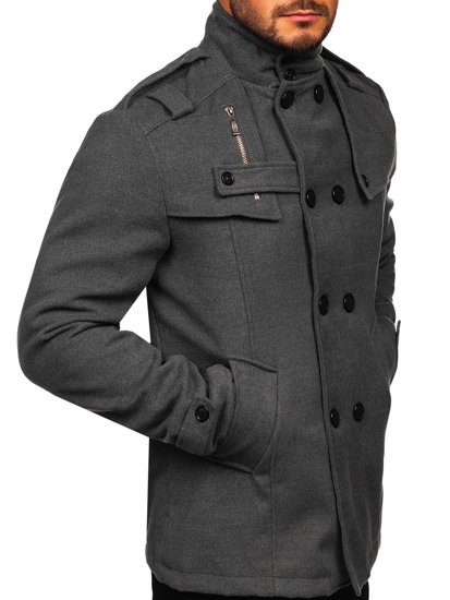 Мъжко палто сиво Bolf 8857