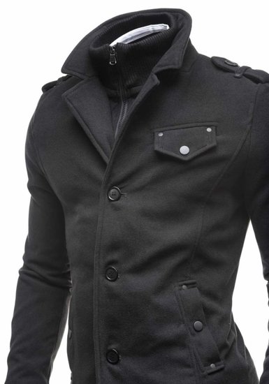 Мъжко палто черно Bolf 8853C