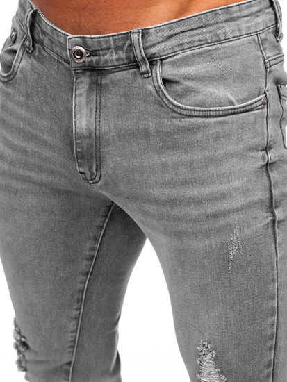 Сиви мъжки дънки slim fit Bolf KX759-C