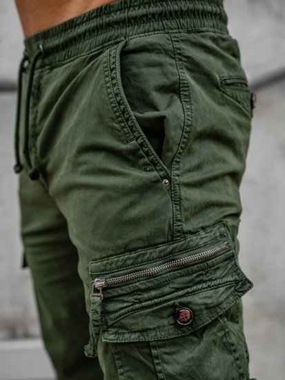 Тъмнозелени мъжки джогъри с карго джобове Bolf CT6702S0