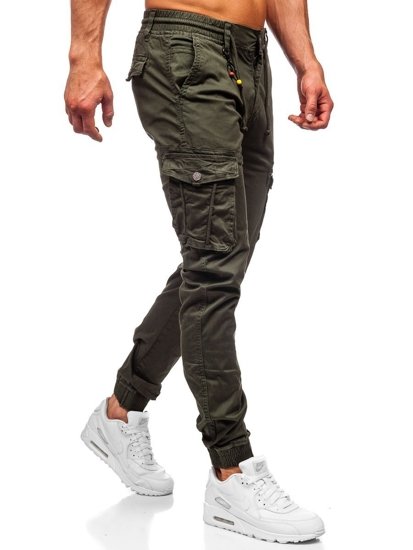 Тъмнозелени мъжки джогър панталони с карго джобове Bolf CT6703
