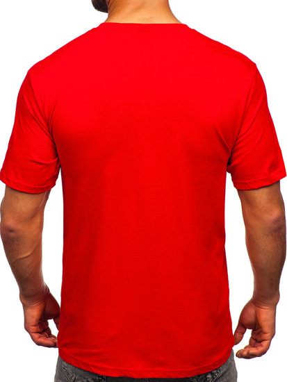 Червена мъжка памучна тениска Bolf 14769