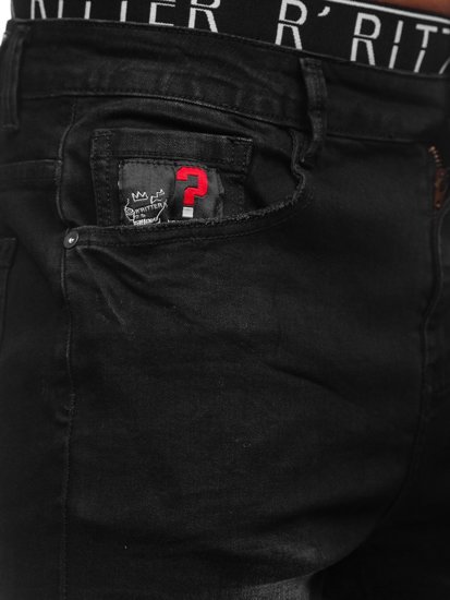 Черни мъжки дънки тип джогър Bolf 61038W0