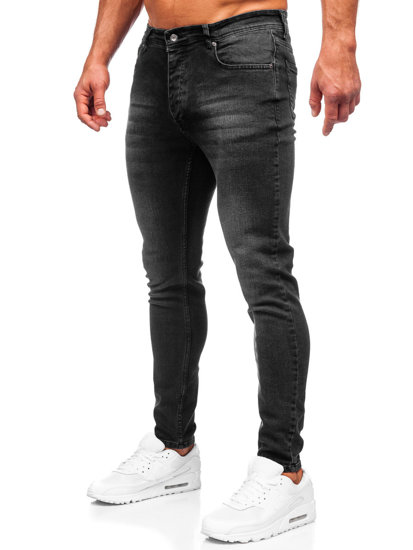 Черни мъжки дънки skinny fit Bolf R919-1