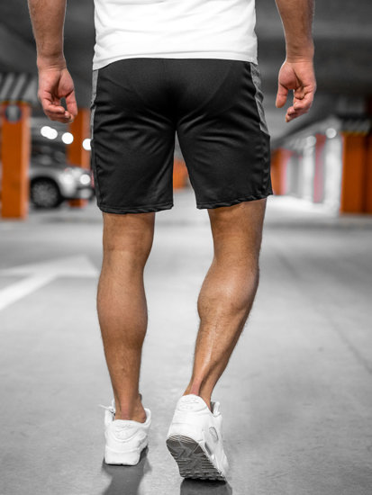 Черни мъжки спортни къси панталони Bolf 68026