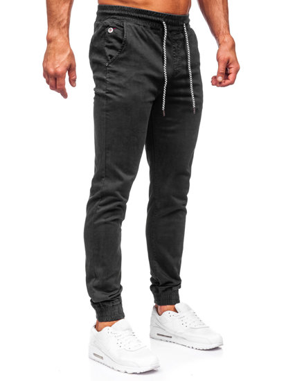 Черни панталони трикотажни мъжки джогъри Bolf KA6792