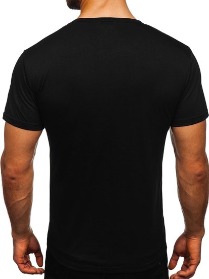 Черно-сива мъжка тениска с принт Bolf KS2525T
