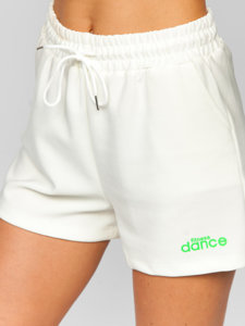 Бели къси дамски спортни панталони Bolf HA22