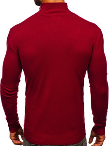 Бордо мъжки пуловер с яка Bolf MM6007