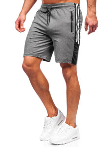 Графитени къси мъжки спортни панталони Bolf 68006