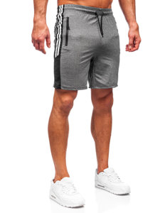 Графитени къси мъжки спортни панталони Bolf 68006