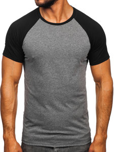 Графитенo-черна мъжка тениска Bolf 8T82