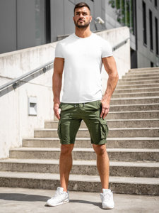 Зелени къси мъжки карго панталони Bolf BB70010