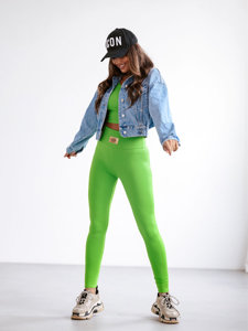 Зелен спортен дамски комплект от две части Fashion Bolf 022