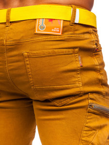 Камел мъжки шорти с карго джобове с колан Bolf R88204