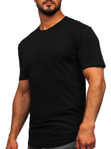 Мъжка дълъга тениска без принт черна Bolf 14290